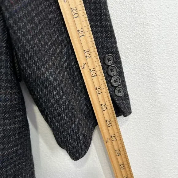 VTG Oscar De La Renta 48L Gray 100% Wool Tweed 2Btn Blazer Jacket Sport Coat‎